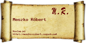 Meszko Róbert névjegykártya