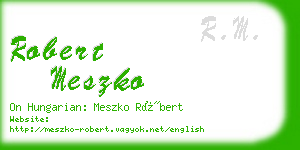 robert meszko business card